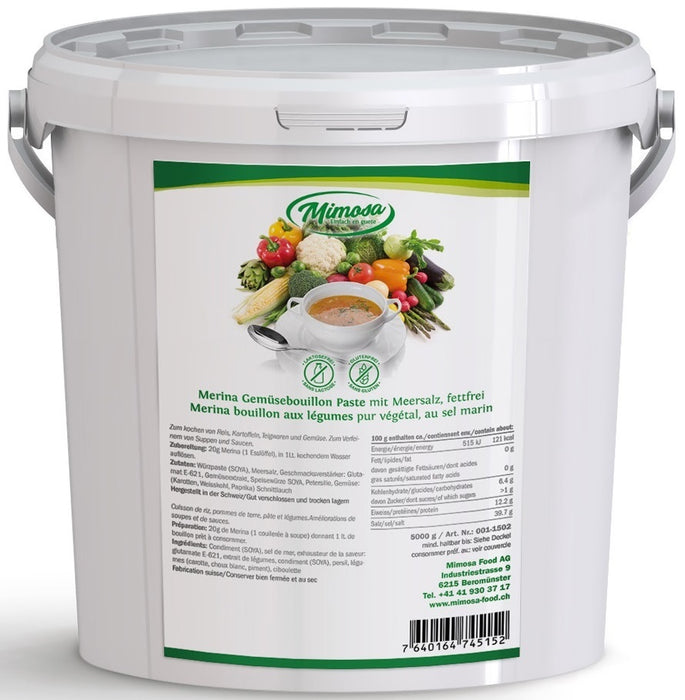 Merina Gemüsebouillon fettfrei mit Meersalz (Paste) 5 kg