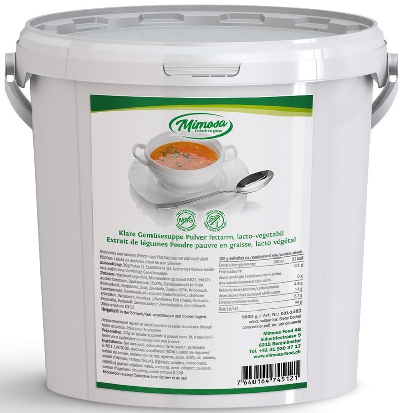 Klare Gemüsesuppe Pulver 5 kg