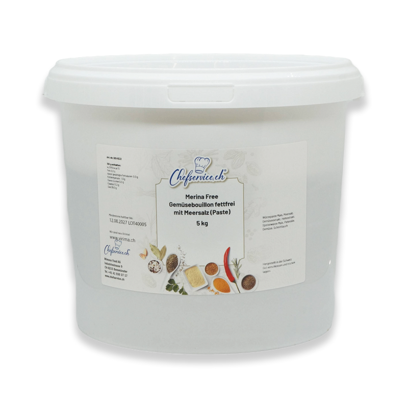 Merina Free Gemüsebouillon fettfrei mit Meersalz (Paste) 5 kg