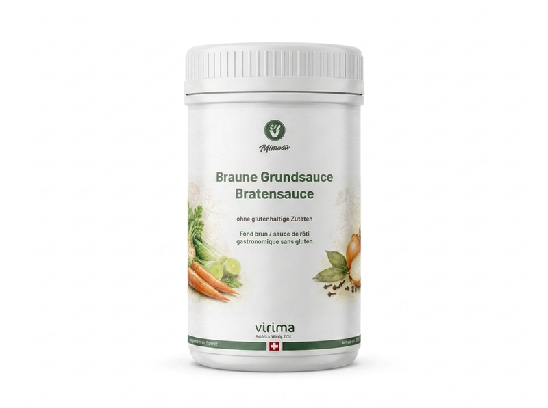 Braune Grundsauce/Bratensauce ohne glutenhaltige Zutaten 600 g