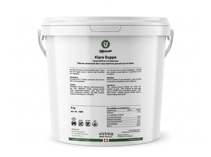 Klare Suppe Paste fettfrei mit Meersalz 5 kg