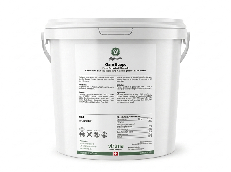 Klare Suppe Pulver fettfrei mit Meersalz 5 kg