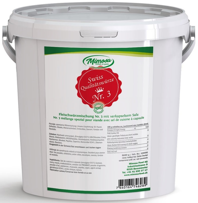 Swiss Qualitätswürze Nr. 3 mit verkapseltem Salz 5 kg