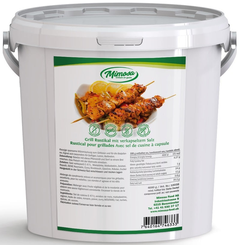 Grill Rustikal mit verkapseltem Salz 4 kg